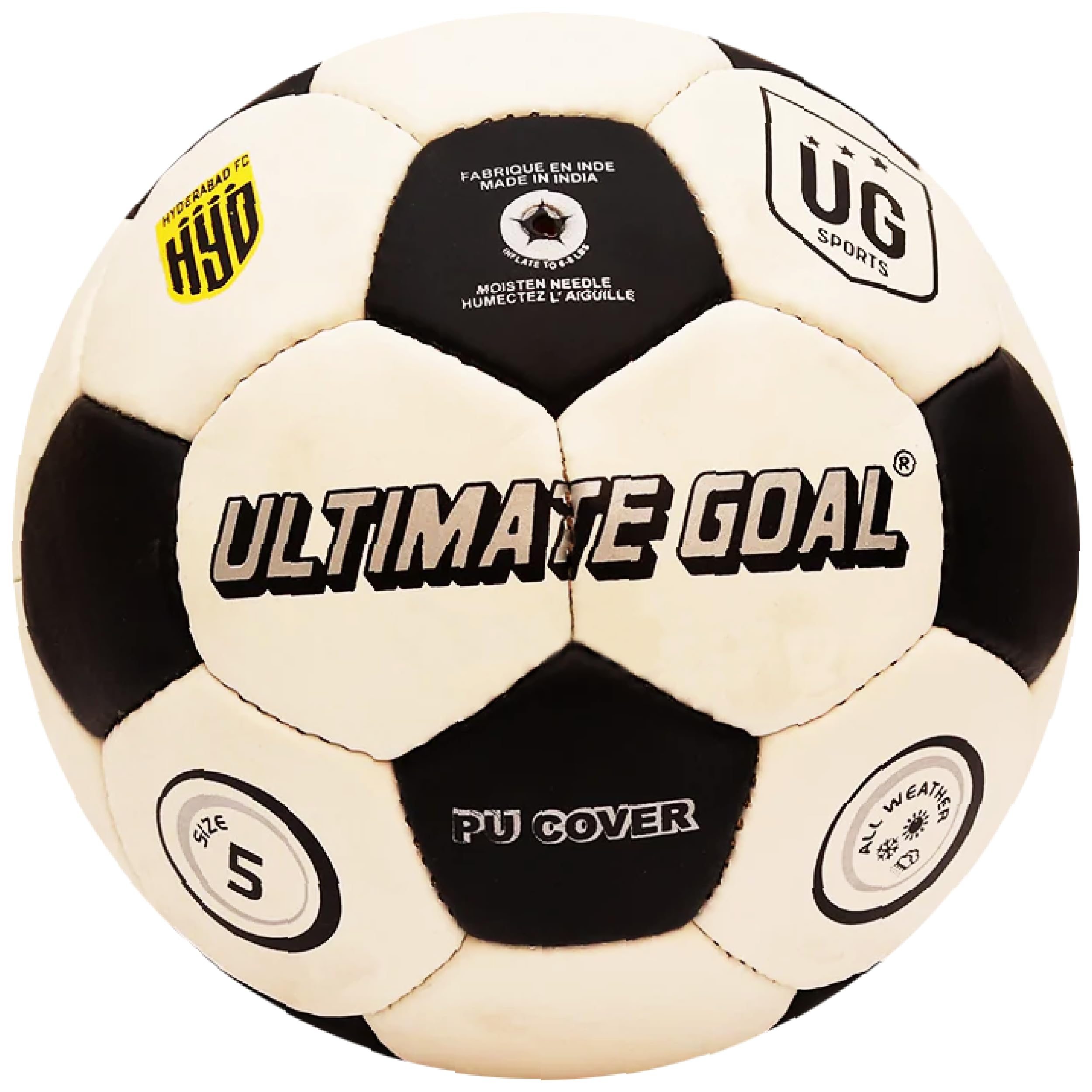 Ultimate Goal Sports Hand Stitched Football for Kids and Adult| Suitable for Hard Ground Without Grass, Training | Professional Soccer PU Classic Football Size-5 (Black & White)… (B0CTX8CSR5) Amazon Price History, Amazon Price Tracker