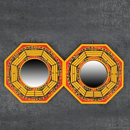 Miniatura 3 de Chino Feng Shui Bagua espejo cóncavo para protección contra la energía negativa pasiva de espejo y espejo convexo para la protección contra Active
