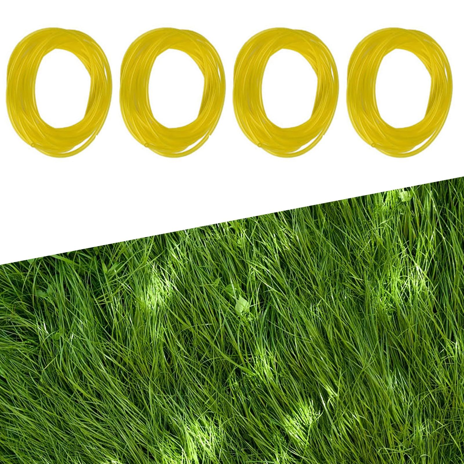 FACAIIO Juego de mangueras de línea de Combustible para Motosierra y Cuerda, 4 tamaños (2 x 3,5 mm/2,5 x 5 mm/3 x 5 mm/3 x 6 mm), 1 m Cada uno, Tubo de plástico Amarillo, para Herramientas de jardín
