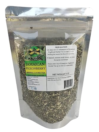 Jamaican Dog Blood Pigeonberry Herbal Loose Tea 4 OZ - Dogblood Herb, Blood Berry Bush Tea Wildcrafted