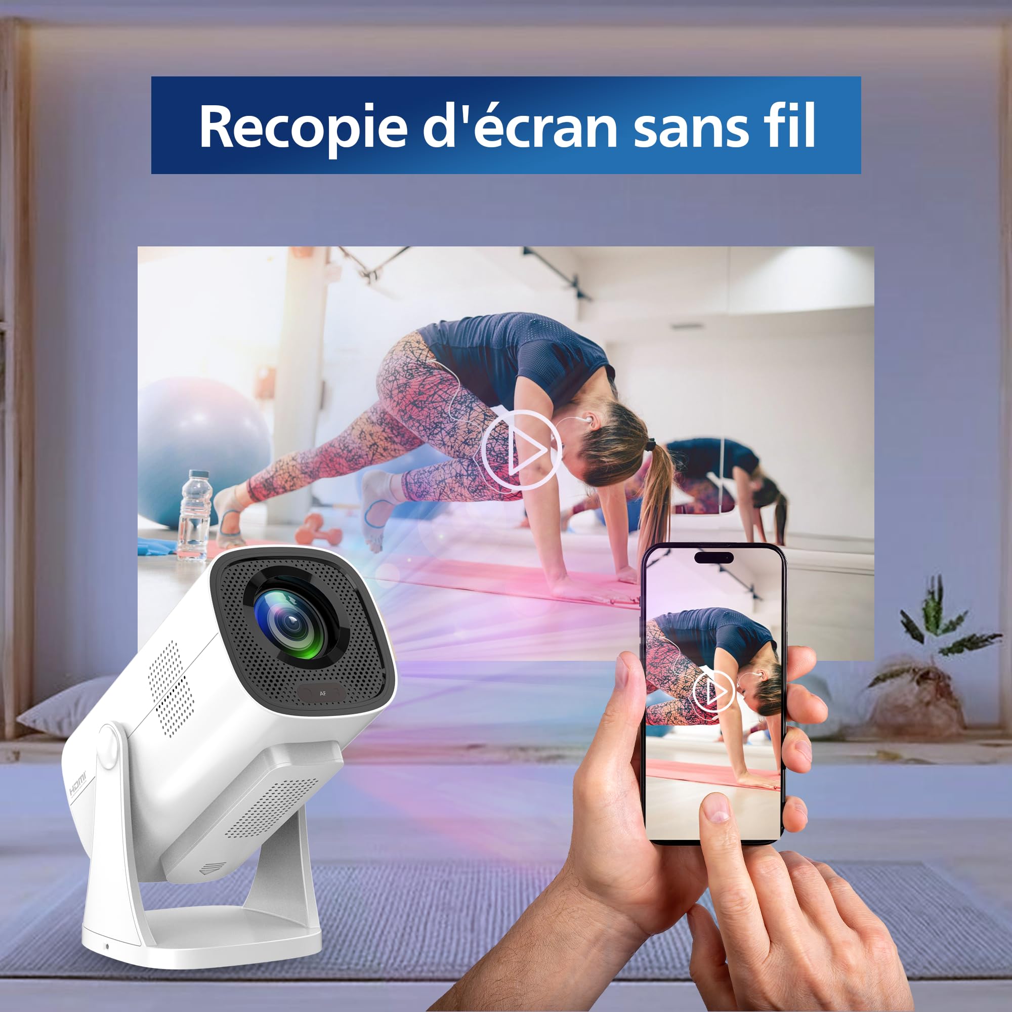 Vidéoprojecteur Philips NeoPix 250 Smart - Full HD 1080p, Rotatif 180°, Google TV Intégré, Wi-Fi 6, Pour Home Cinéma