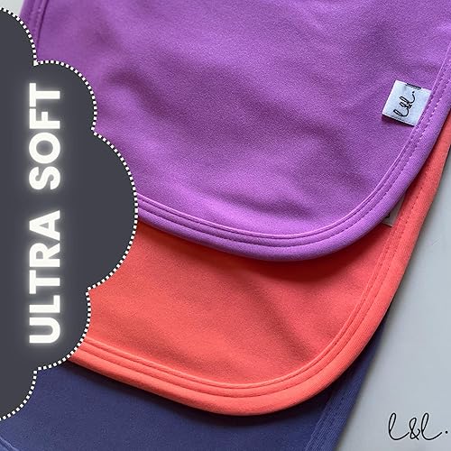 Miniatura 8 de Leya & Lior Paquete de 3 baberos para bebés de secado instantáneo de alta calidad, baberos unisex StayDri para babeo y dentición