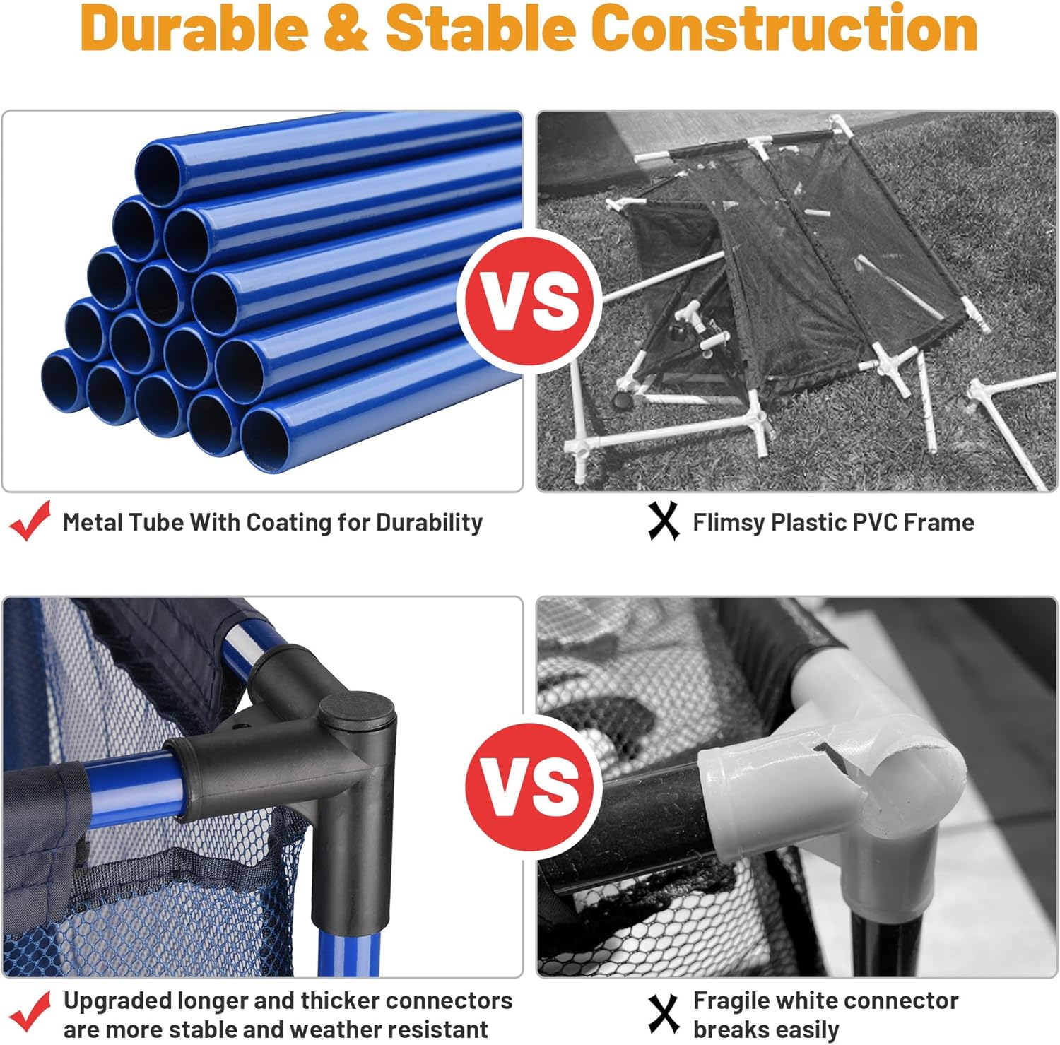 Yescom 390 Gallon Pool Float Storage Bin Basket for Toy Raft Noodles Outdoor Double Tiers 49"x31"x61" Metal Frame 10 Wheels Mesh Net Rolling Organizer Cart Sturdy Blue