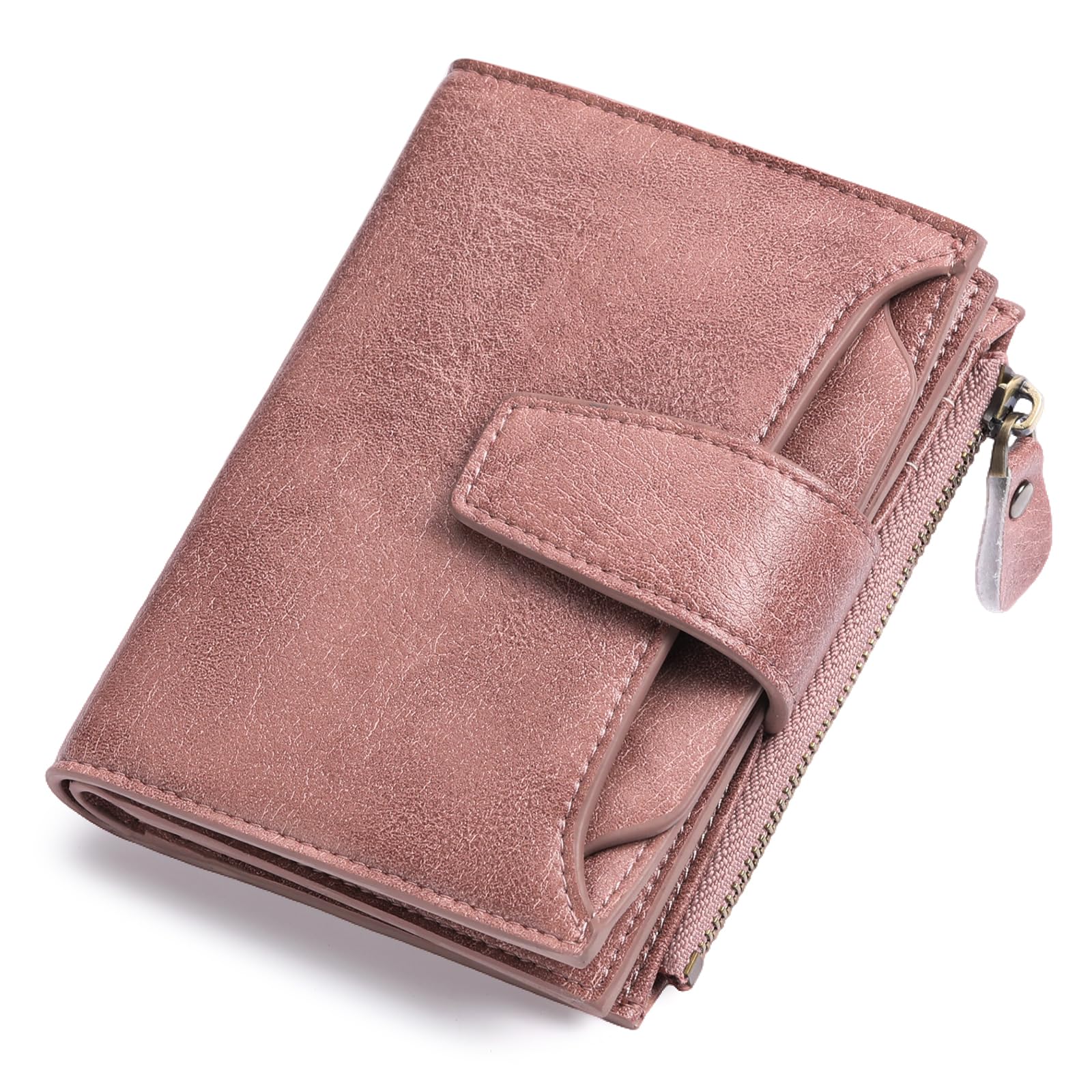 SENDEFN Portafoglio Donna in Pelle Vera Piccolo Portamonete Cute con Cerniera 14 Carte con Tanti Scomparti