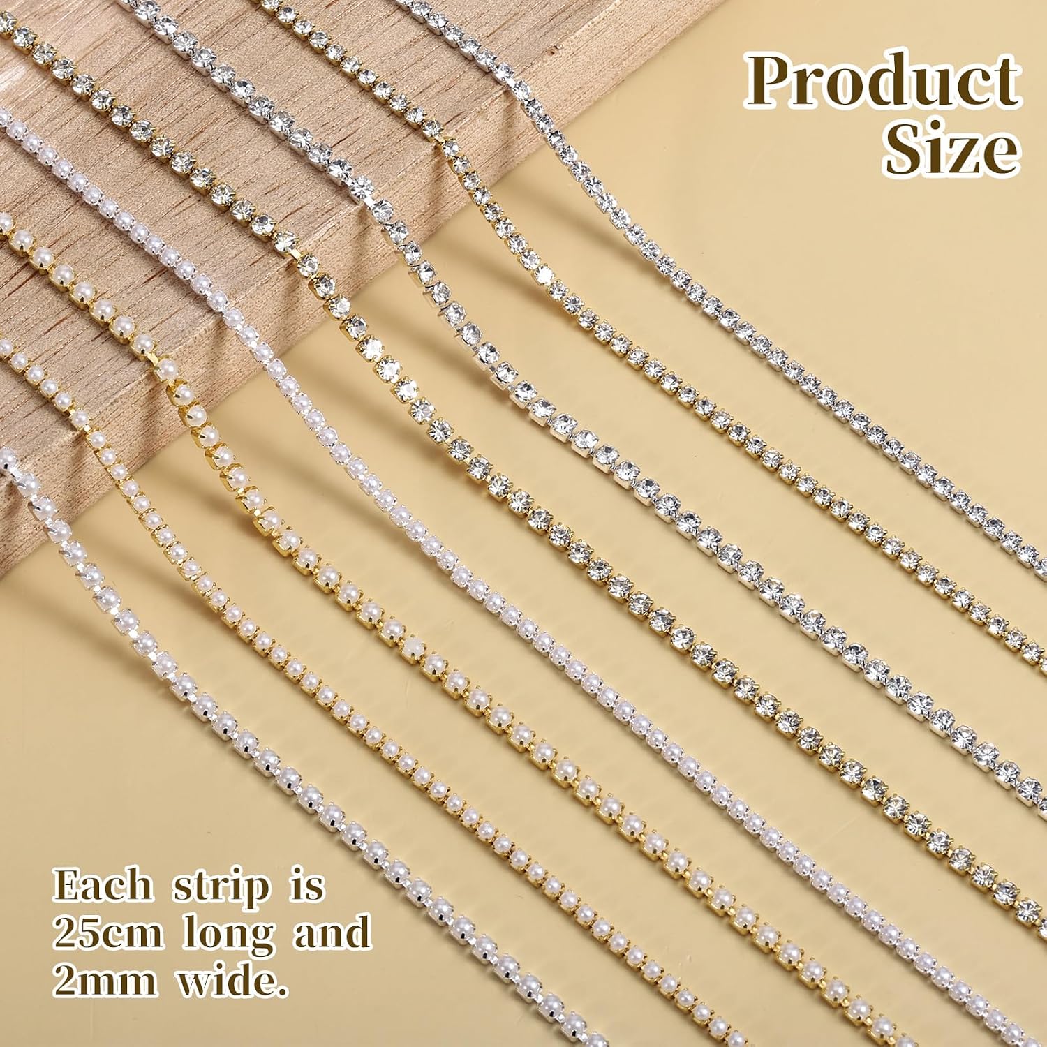 8 Pcs Nail Chains for Nail Art, Metal Nails Art Chains Decorations Gold Silver 3D Nails Arts Line Accessories, Pearl Gem Arts Glitter Design, DIY Manicure Jewelry Accessories for Women
