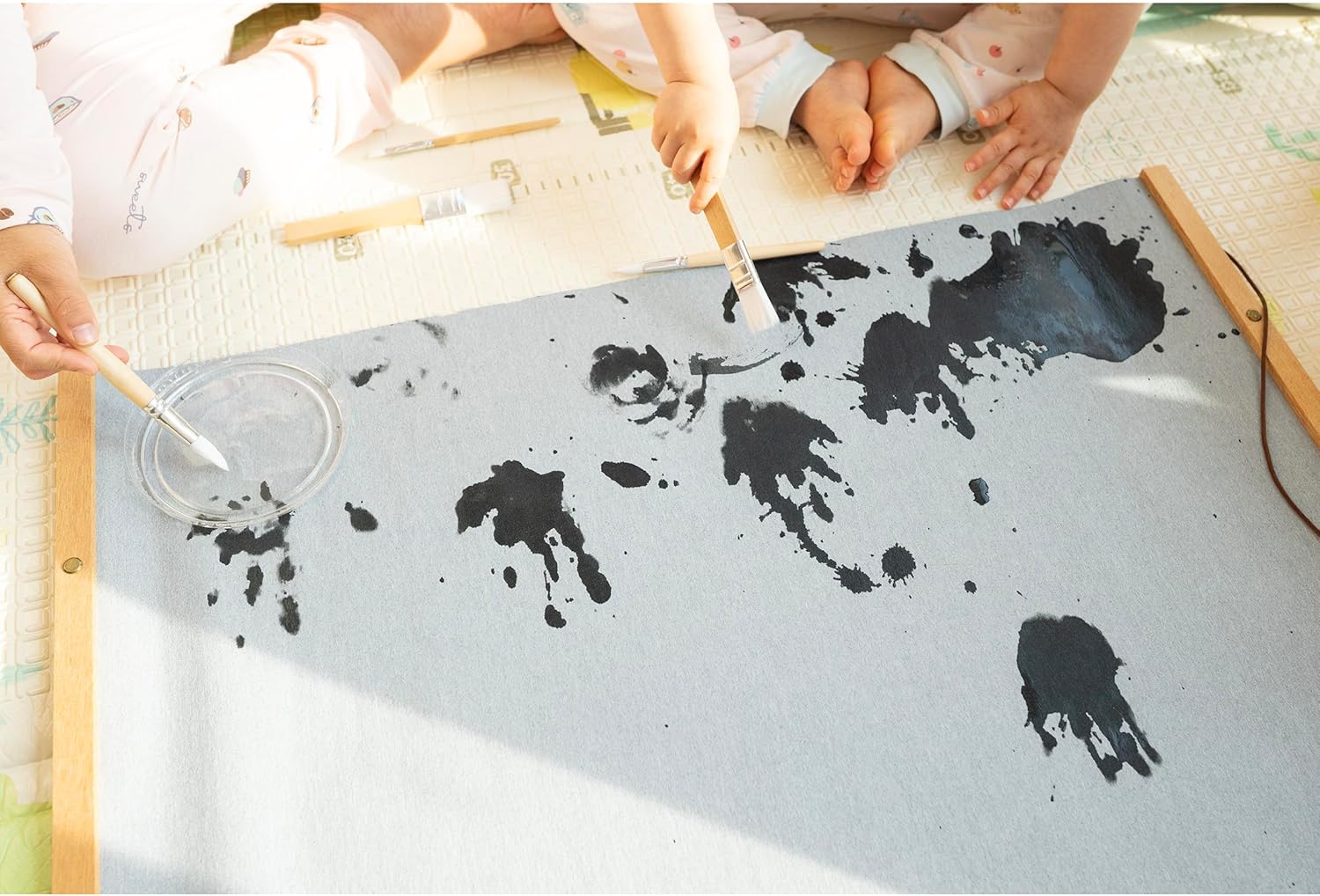 Kids Magic Water Poster Water Doodle Mat Large Magic Drawing Doodling Mat Educational Toys Gifts for Kids Toddlers Boys Girls Mess Free (19.6 x 47.2'')