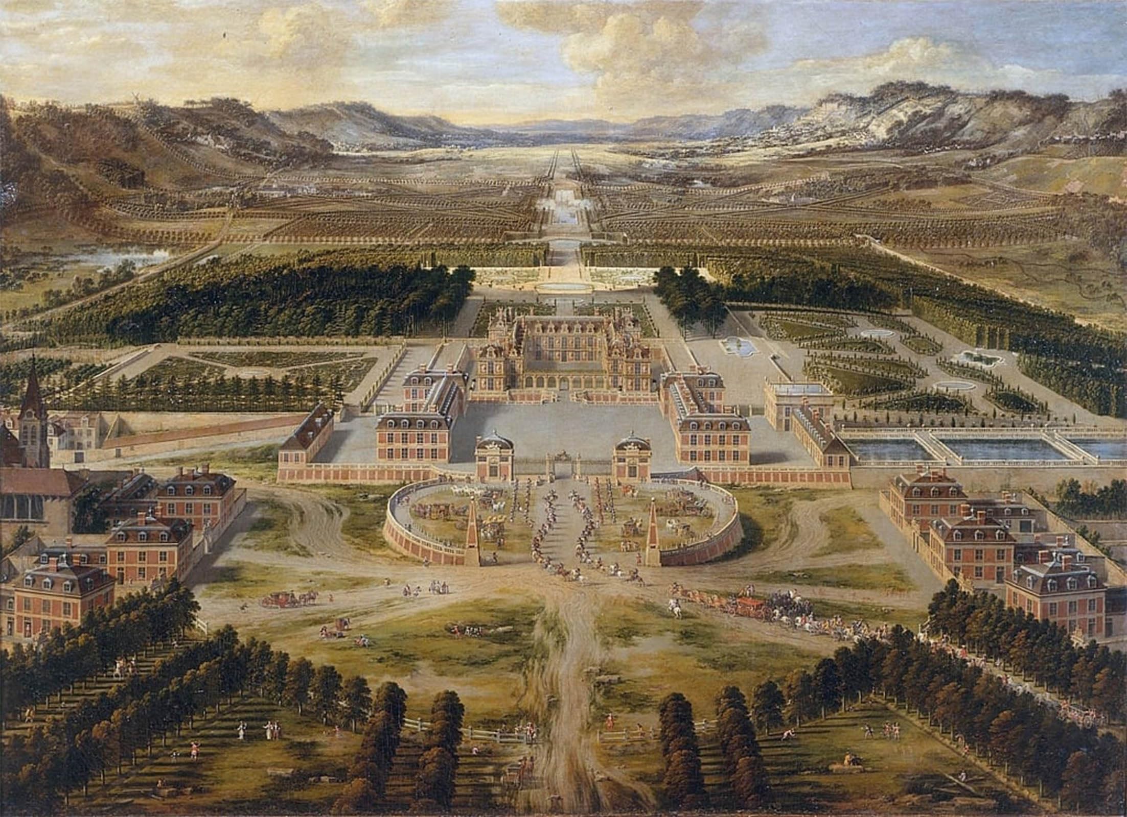 Cuadro de Versalles Pierre Patel en lienzo 60x90cm para decorar paredes de oficinas 5