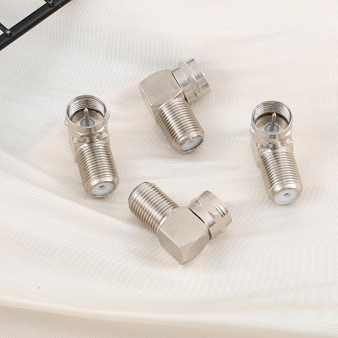Conector coaxial F ángulo recto macho a hembra 4 unidades miniatura 7