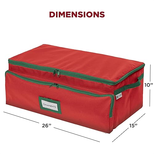 Miniatura 7 de Caja de almacenamiento de adornos navideños de alta calidad, con capacidad para adornos de hasta 72-3 pulgadas + 8 ranuras laterales para figuras y