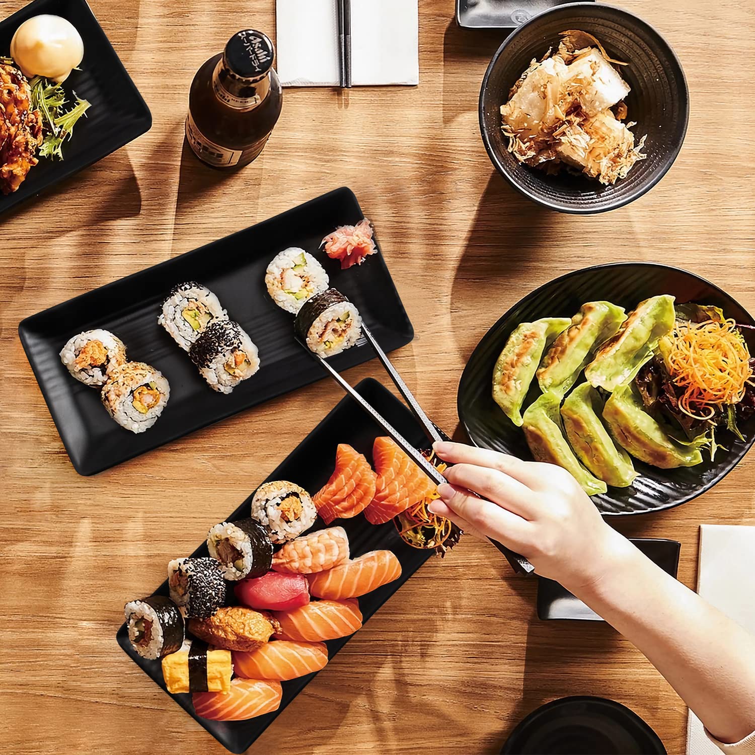 SUSHI CERAMICS Bacinella A Pois Smaltata Grigio Stellato, Ciotola Da Zuppa In Ceramica, Ciotola