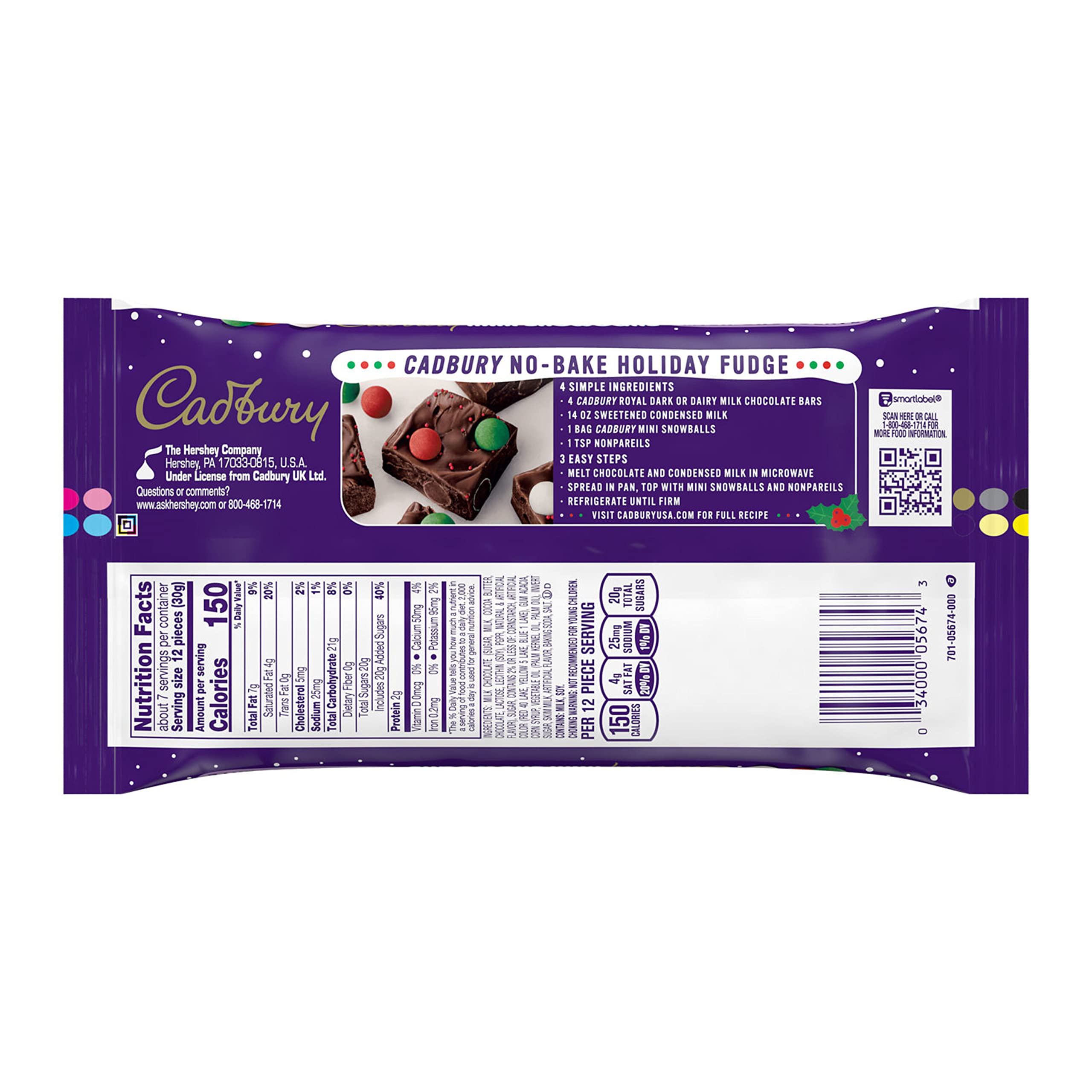 CADBURY Mini Snowballs Milk Chocolate