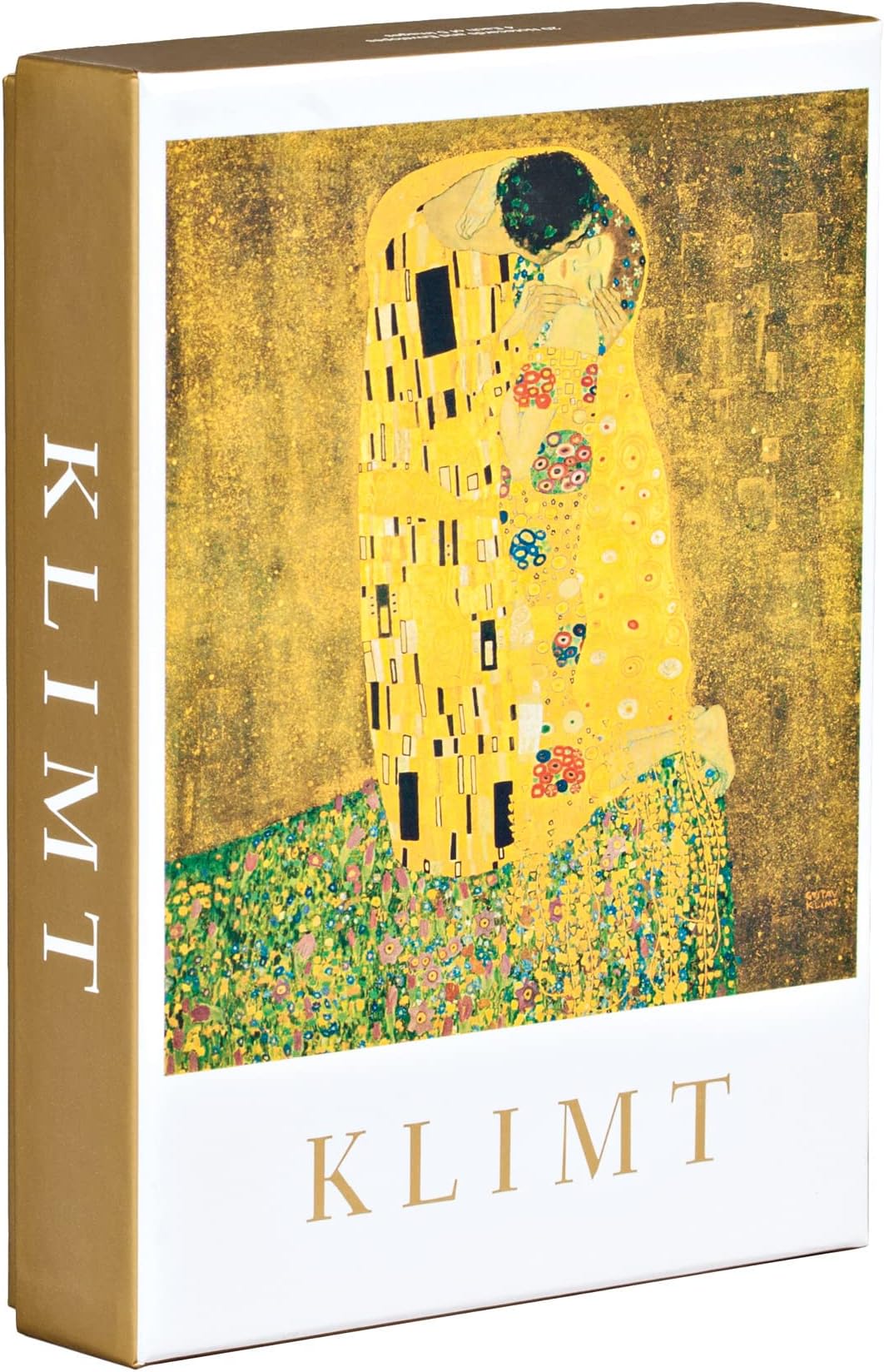 teNeues - Notecard Box: The Kiss, Gustav Klimt, 20 Full Color Notecards with Envelopes, Subtle Gold Accents, 5 Each of 4 Images, Reusable 2-Piece Gift ... Color, Full Size Notecards in a 2 Piece Box