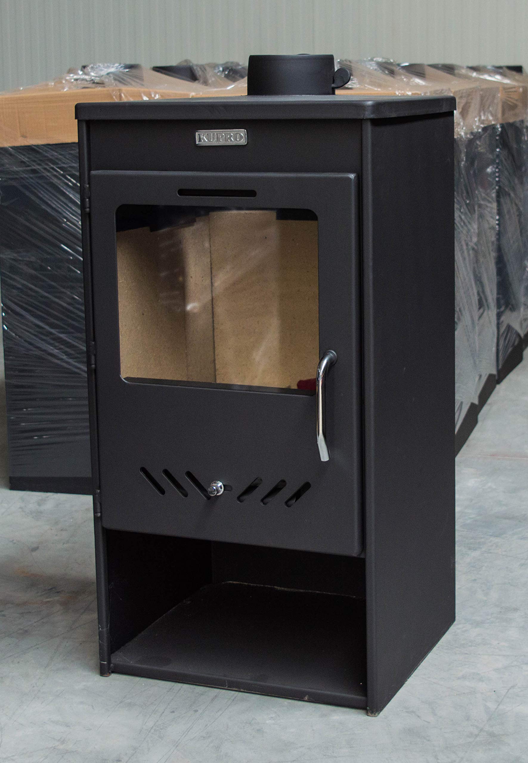 Buy Wood Burning Stove with Cast Iron lid 8,4 Kw Heating Power Solid