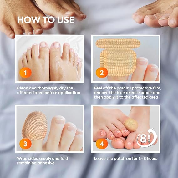 Natural Vine Fungal Nail Patches: Toenail Fungus Treatment Extra Strength - Nail Fungus Treatment Patches for Toenail and Fingernails, 32 Pcs