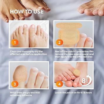 Natural Vine Fungal Nail Patches: Toenail Fungus Treatment Extra Strength - Nail Fungus Treatment Patches for Toenail and Fingernails, 32 Pcs