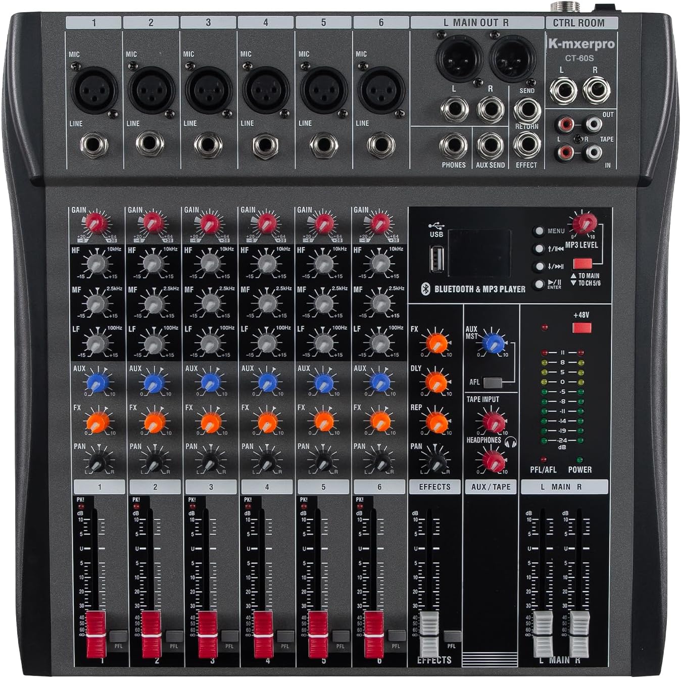 6 Channel Audio Mixer 01