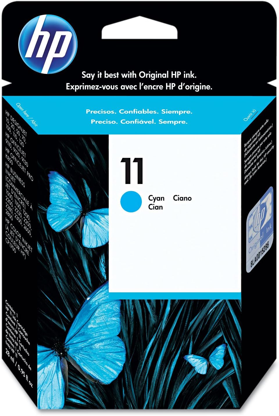 C4836A 11 Original Ink Cartridge, Cyan, Single Pack