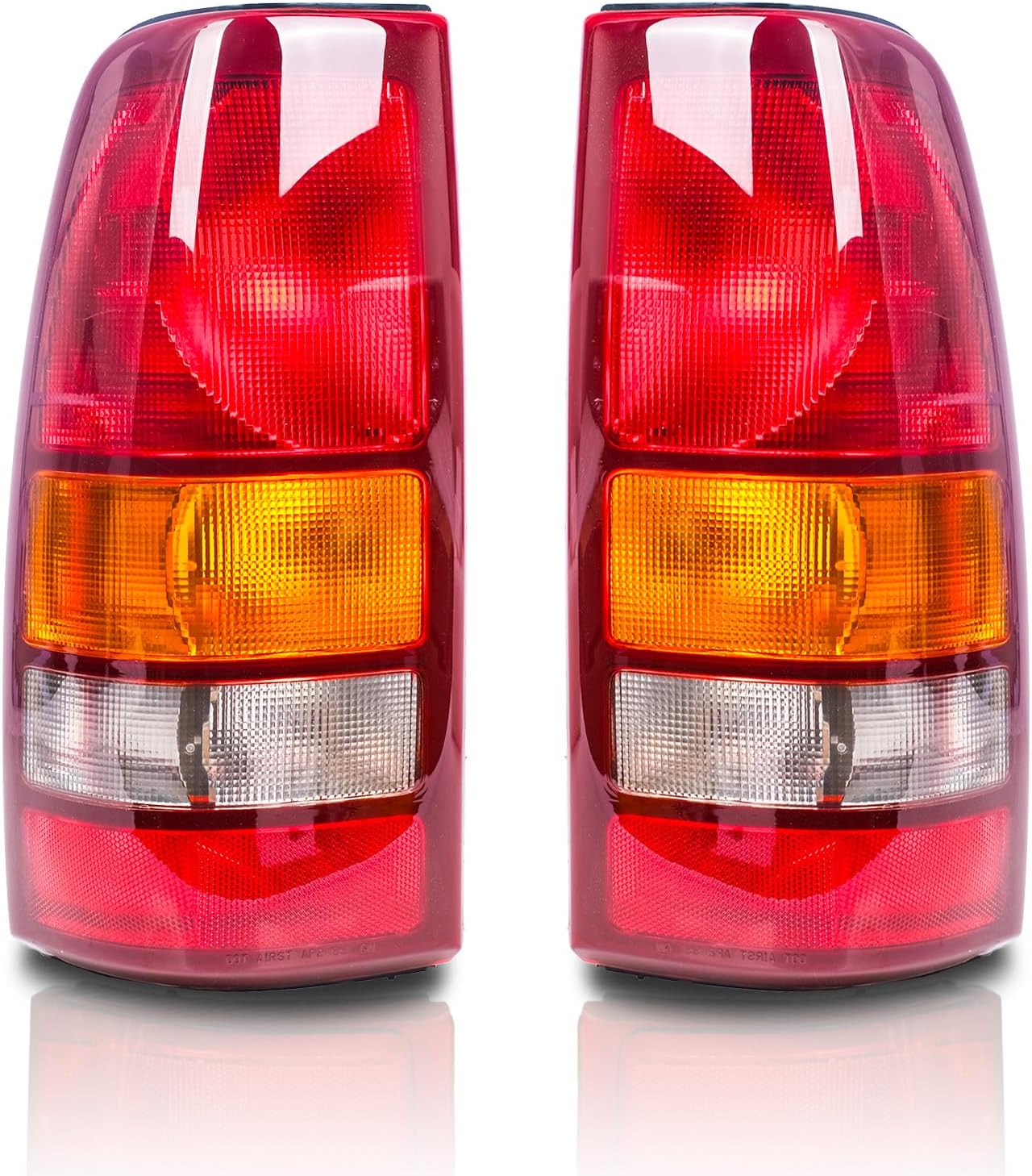 OE -Style Headlights Assembly Compatible with 1999 2000 2001 2002 Chevy Silverado 1500 2500, 2000-2006 Tahoe Suburban Headlamp with Bumper Turn Signal Lights, Chrome Housing Amber Reflector