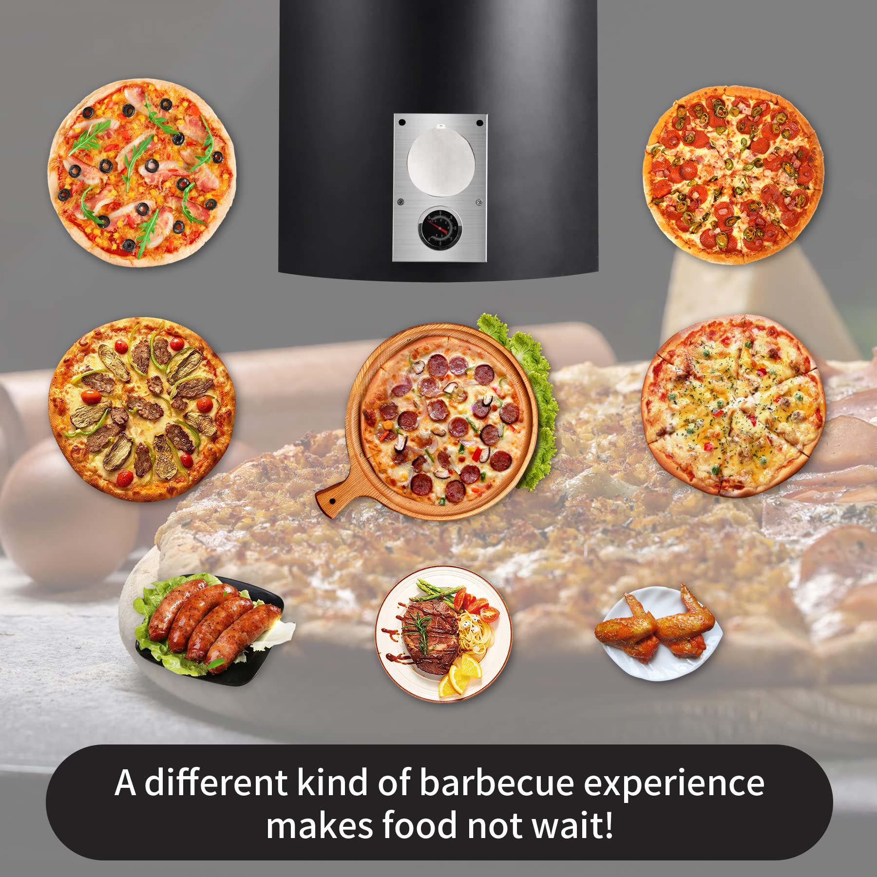 Amazon.com: Kevirice Pizza Oven, Portable Outdoor Pizza Oven with 13Pizza  Stone u0026 Peel, Stainless Steel Wood Fire Pizza Maker for Outdoor Cooking :  Patio, Lawn u0026 Garden