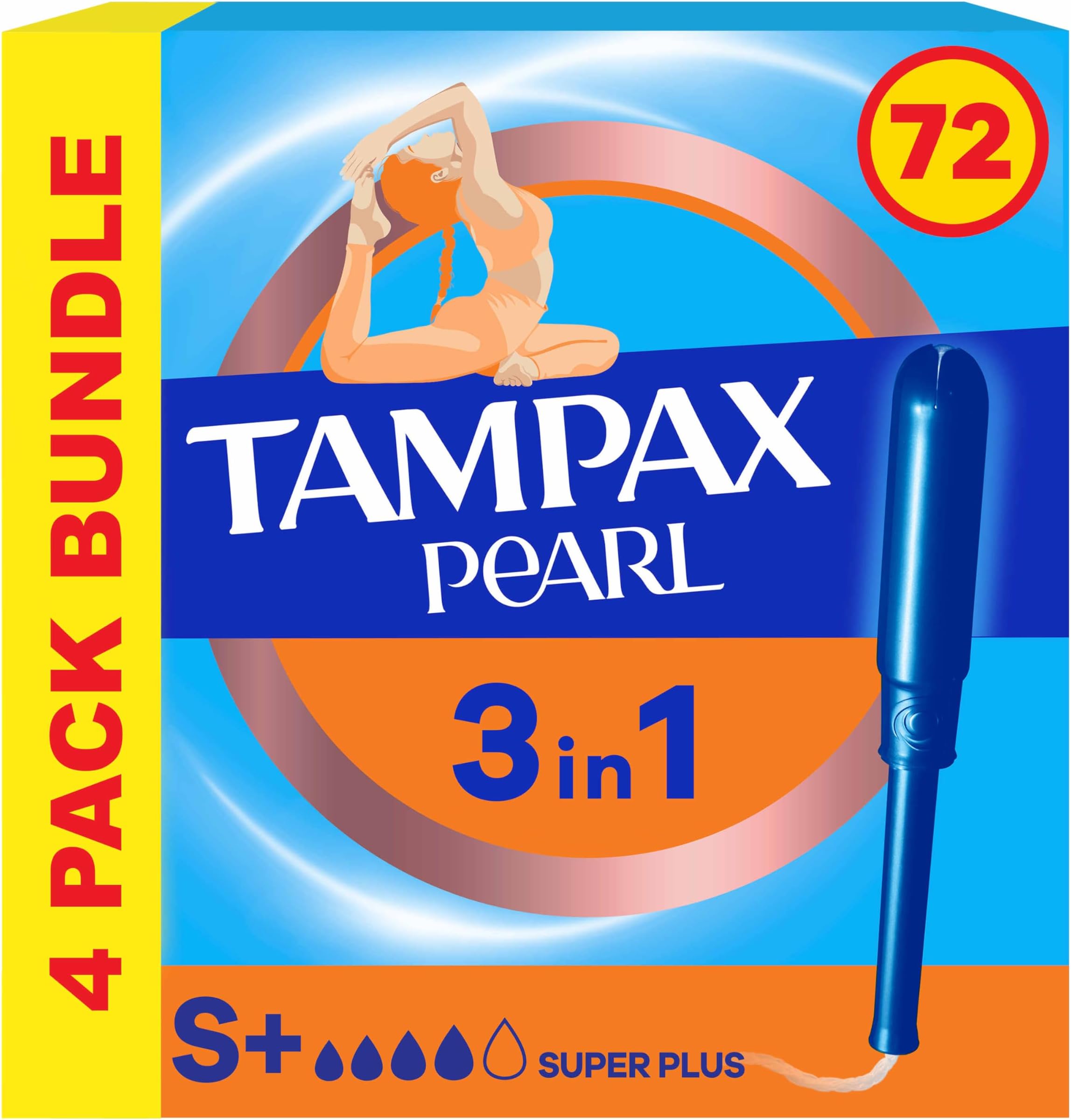 PEARL SUPER PLUS APPLICATOR TAMPON SINGLE 18PK