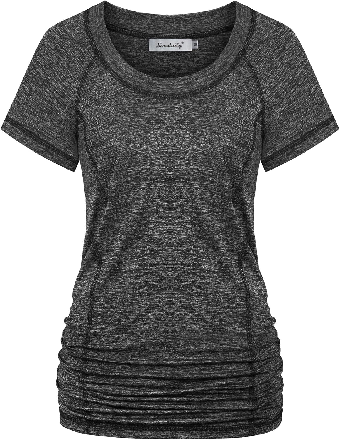 Ninedaily Womens Workout Top Running Yoga Shirt Summer Short Sleeve Casual Tunic