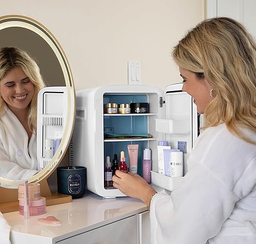 Miniatura 2 de Cooluli minirefrigerador de 15 L para habitación, auto, escritorio de oficina y dormitorio universitario; enfriador y calentador portátil de 12 V