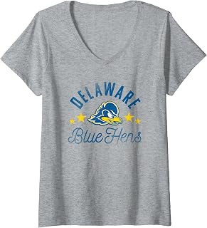 Womens University of Delaware Blue Hens Logo V-Neck T-Shirt