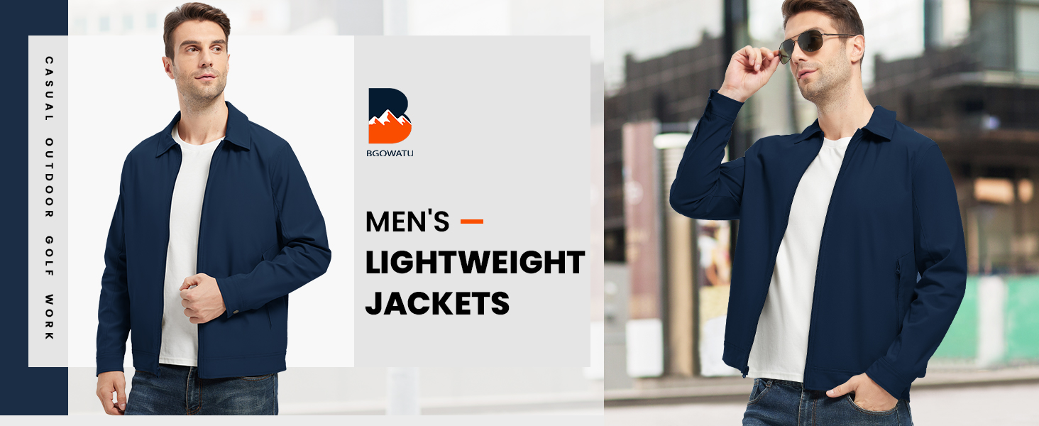 BGOWATU Men's Softshell Jacket - Fleece Lined Windbreaker With Hood For Fall & Winter Outdoor Activities