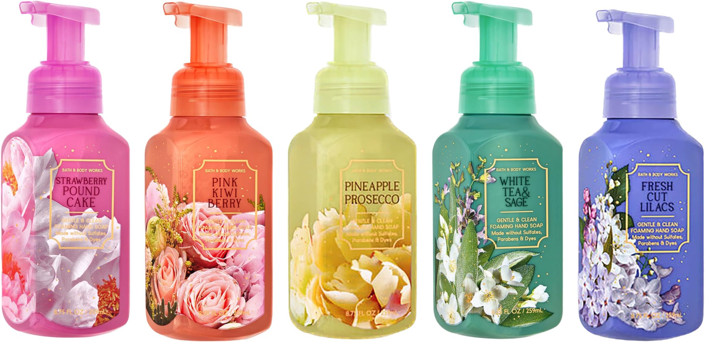 Amazon.com : Bath + Body Works Spring Faves Foaming Hand Soap - Set of ...