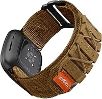 Vista 13 de Bandletic Bandas tácticas resistentes compatibles con Fitbit Versa 4 bandas/Versa 3/Sense 2/Sense, correas deportivas de nailon militar suave