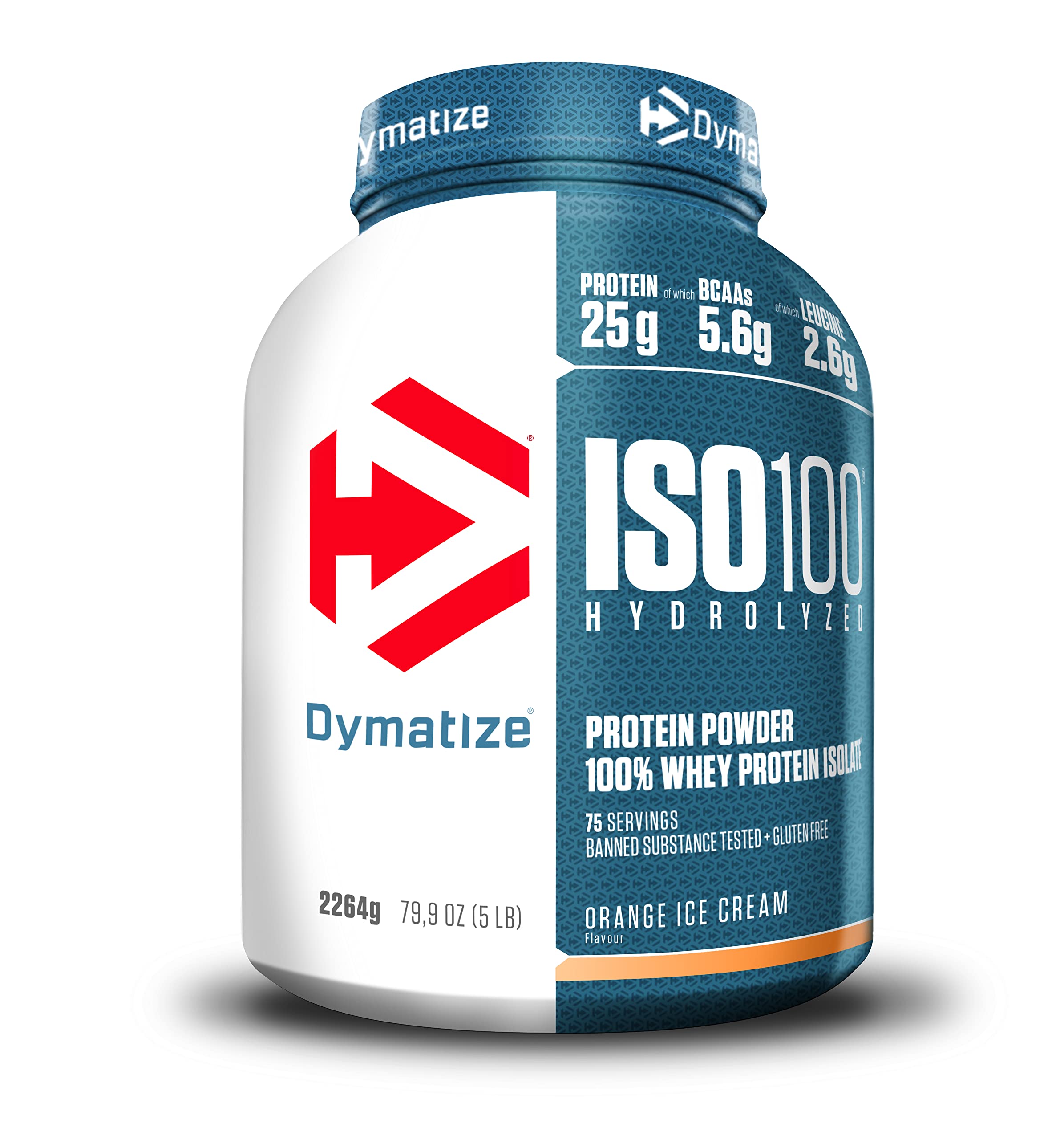 Dymatize ISO 100 Hydrolyzed Orange Ice Cream 2264g - Proteine del siero di latte idrolizzate e isolate in polvere