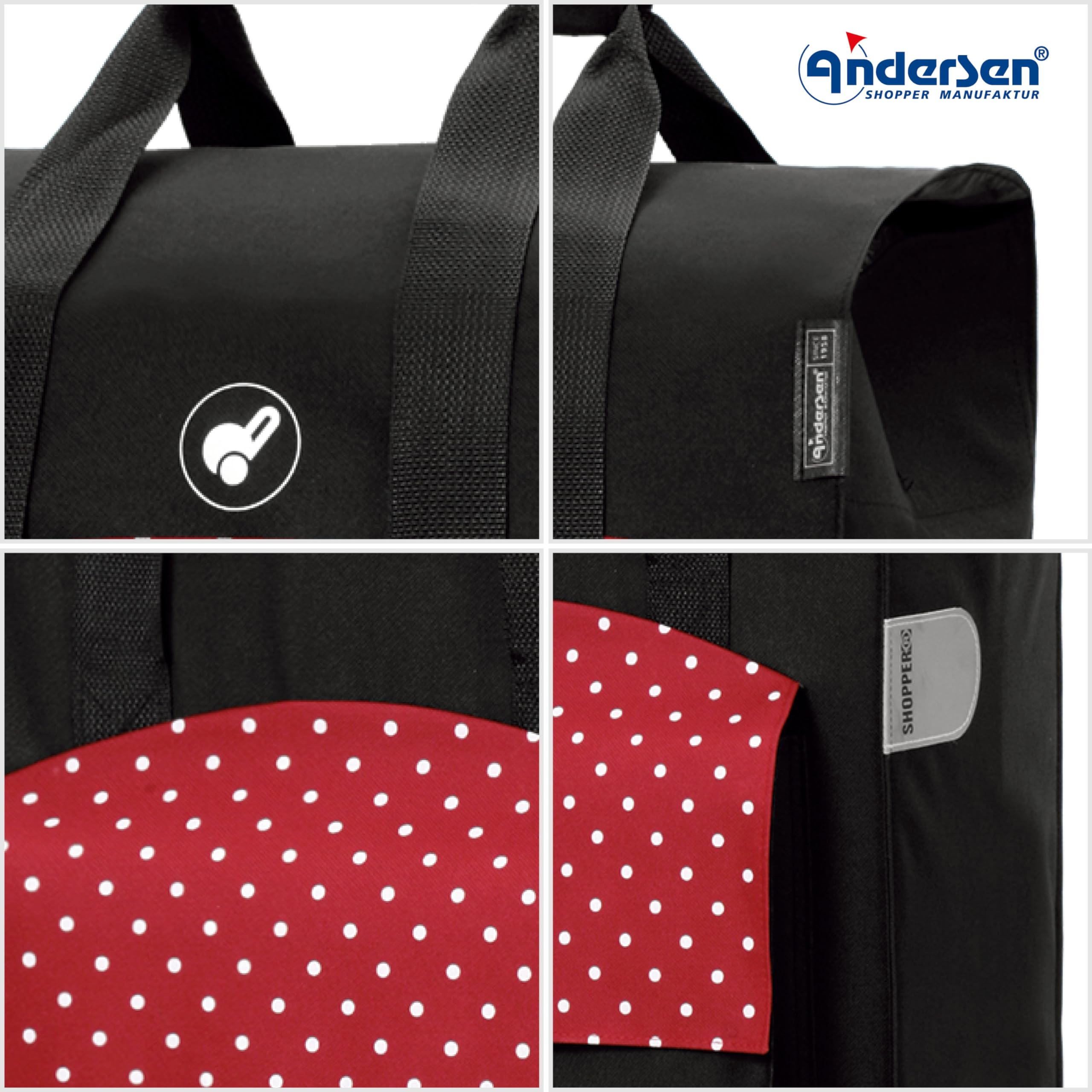 Andersen Einkaufstrolley - klappbar - 50 Liter - Mit Klappsitz bis 120 kg