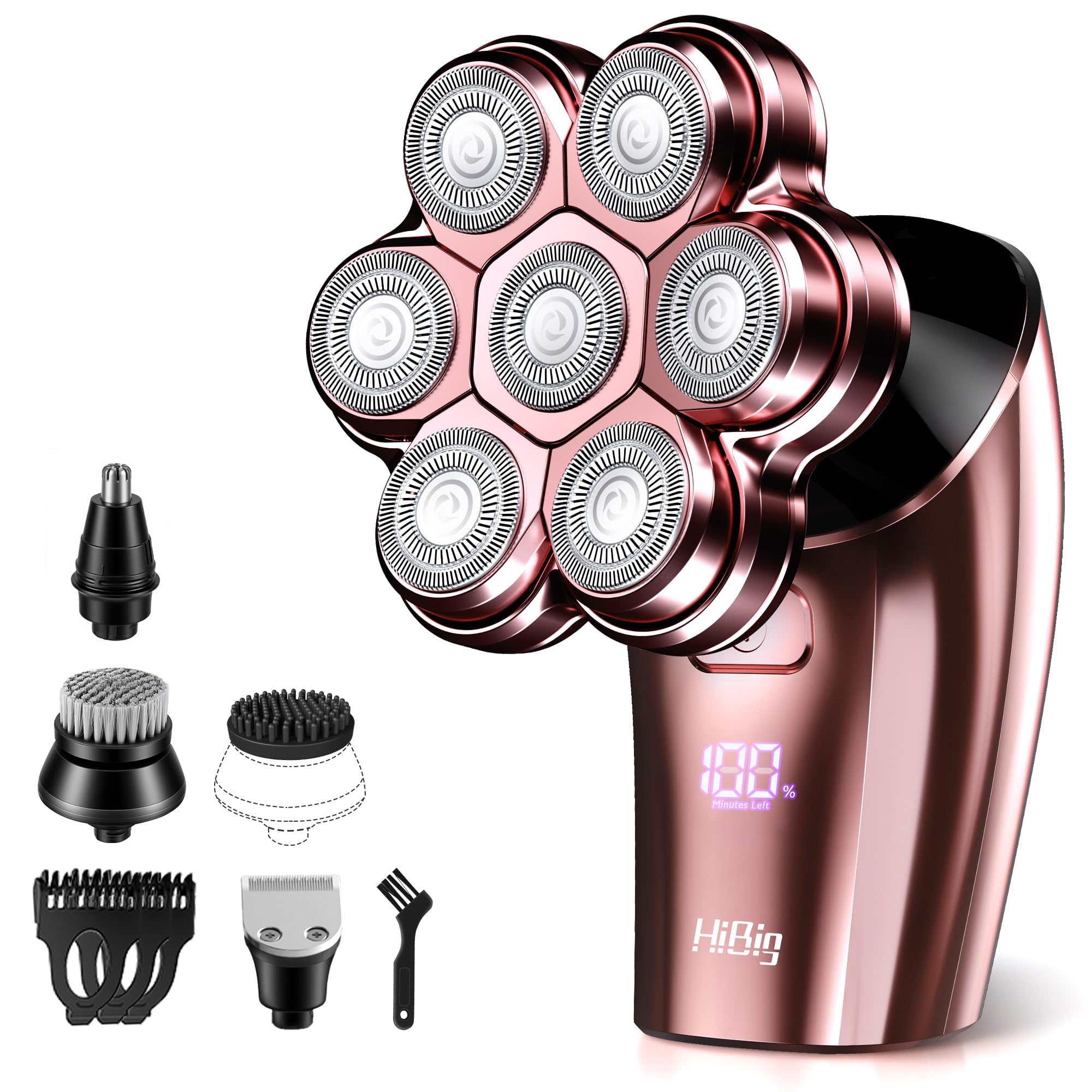 Electric Razors for Women Legs 5-in-1 Rechargeable Body Shaver 7D Wet Dry Bikini Trimmer IPX7 Waterproof Lady Hair