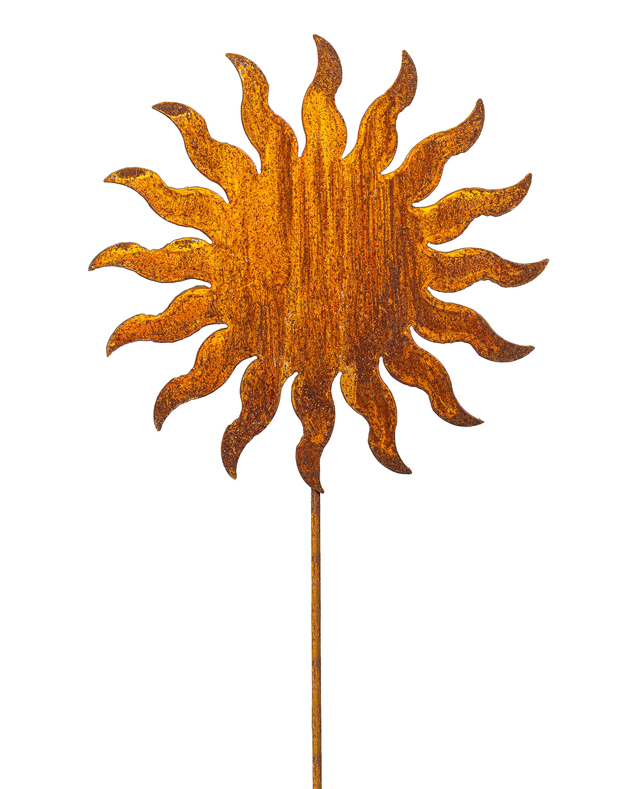 Soleil rouillé décoratif pour balcon et pot de fleur, embellissement extérieur