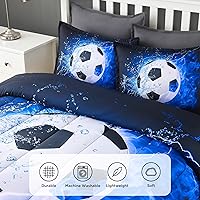 Vista 38 de Andency 3D Baseball Comforter Full (79x90 Inch), 3 Pieces(1 Baseball Comforter, 2 Pillowcases) Microfiber Sport Bedding Set for Boys Kids Teens
