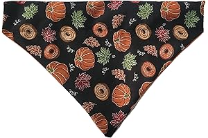 Thanksgiving Pumpkins and Donuts Over-the-Collar Dog Bandana