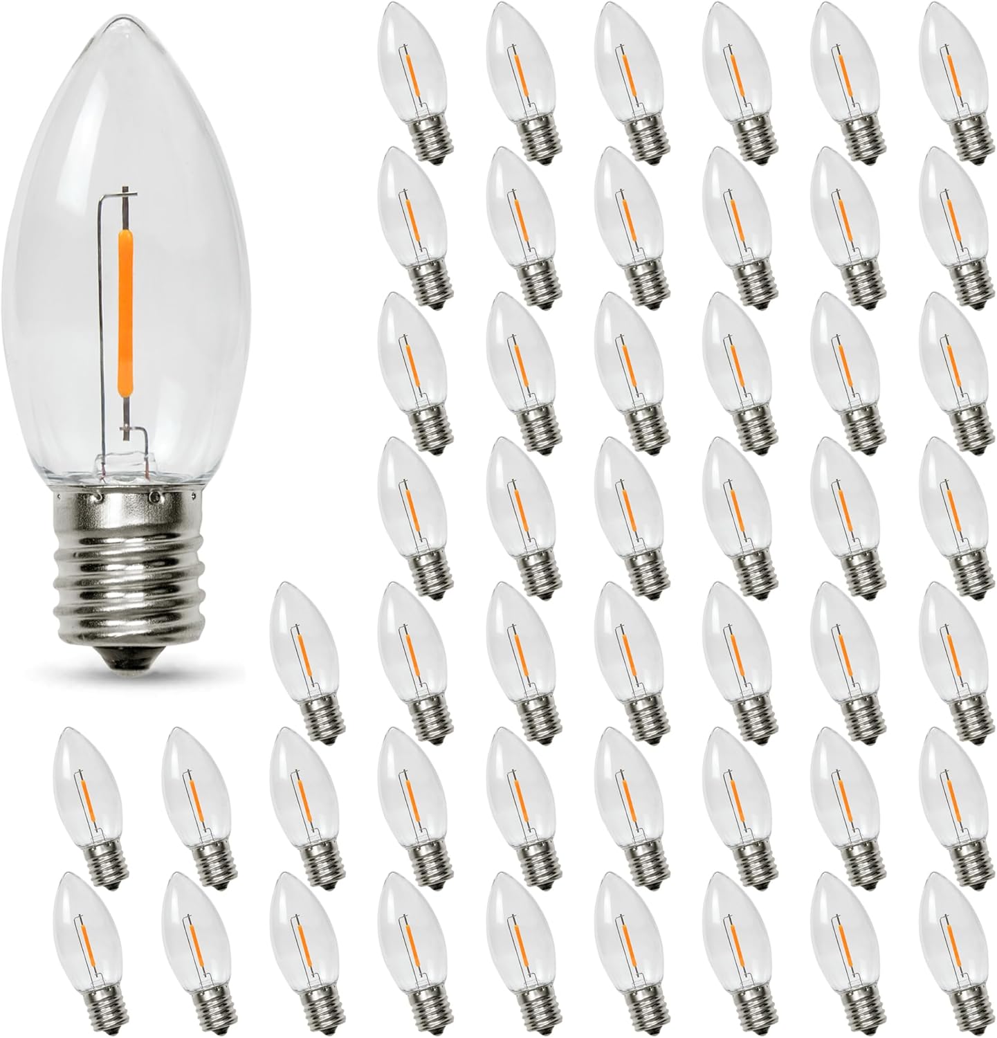 50PACK C9 LED Christmas Light Bulb ，C9 LED Replacement Bulb