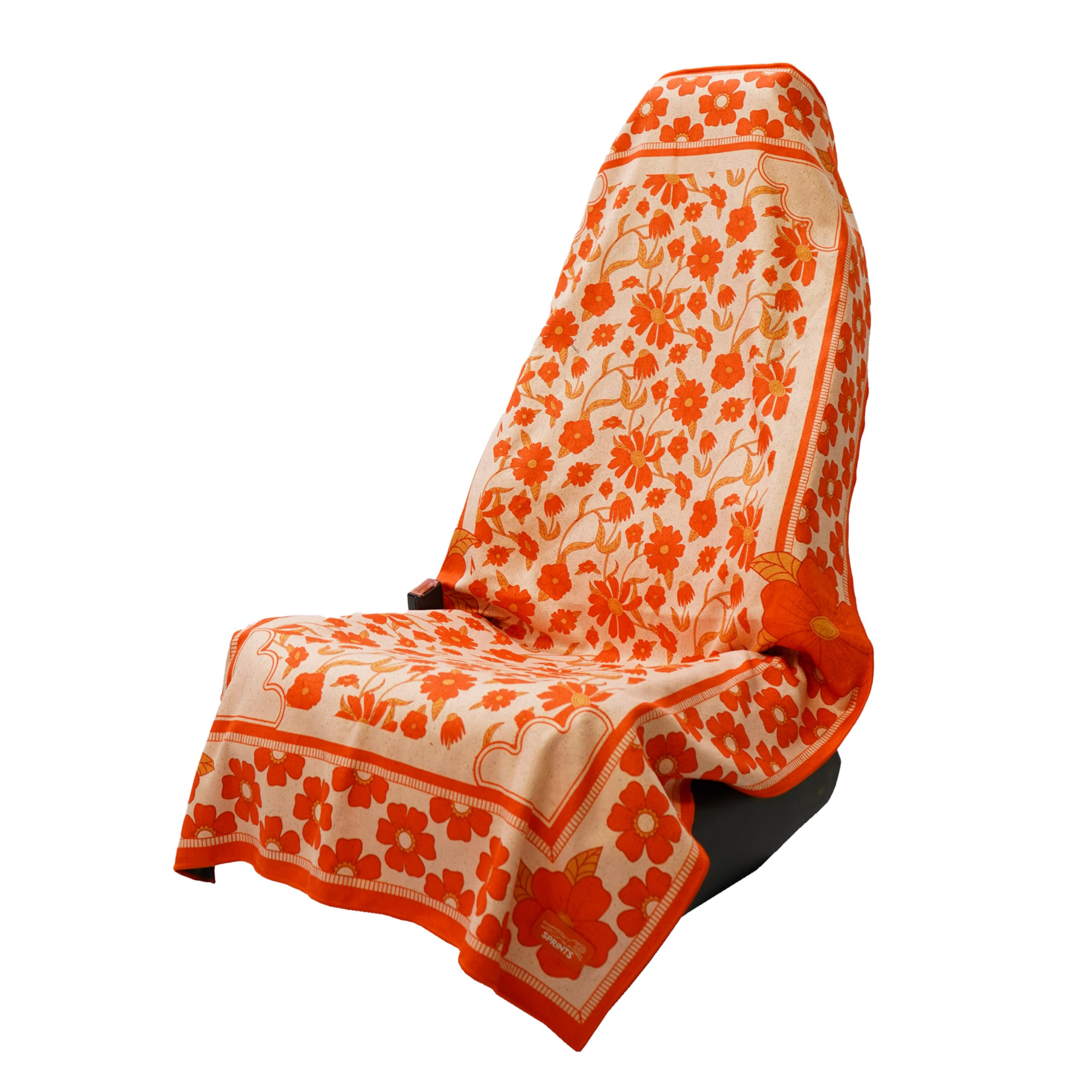Sprints Athletic Running Towel, Full-Sized, Car Seat Cover - Performance Microfiber (Peaches &amp; Pleasures the Small Kind)