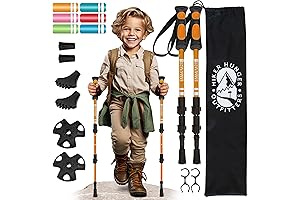 Kids Walking Poles by USA Brand - Lightweight Collapsible Kids Walking Sticks...