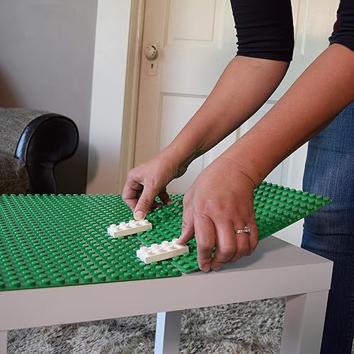 Miniatura 6 de Creative QT - Placas base autoadhesivas para despegar y pegar paquete de 4 unidades 10 x 10 pulgadas compatibles con ladrillos estilo DUPLO solo con