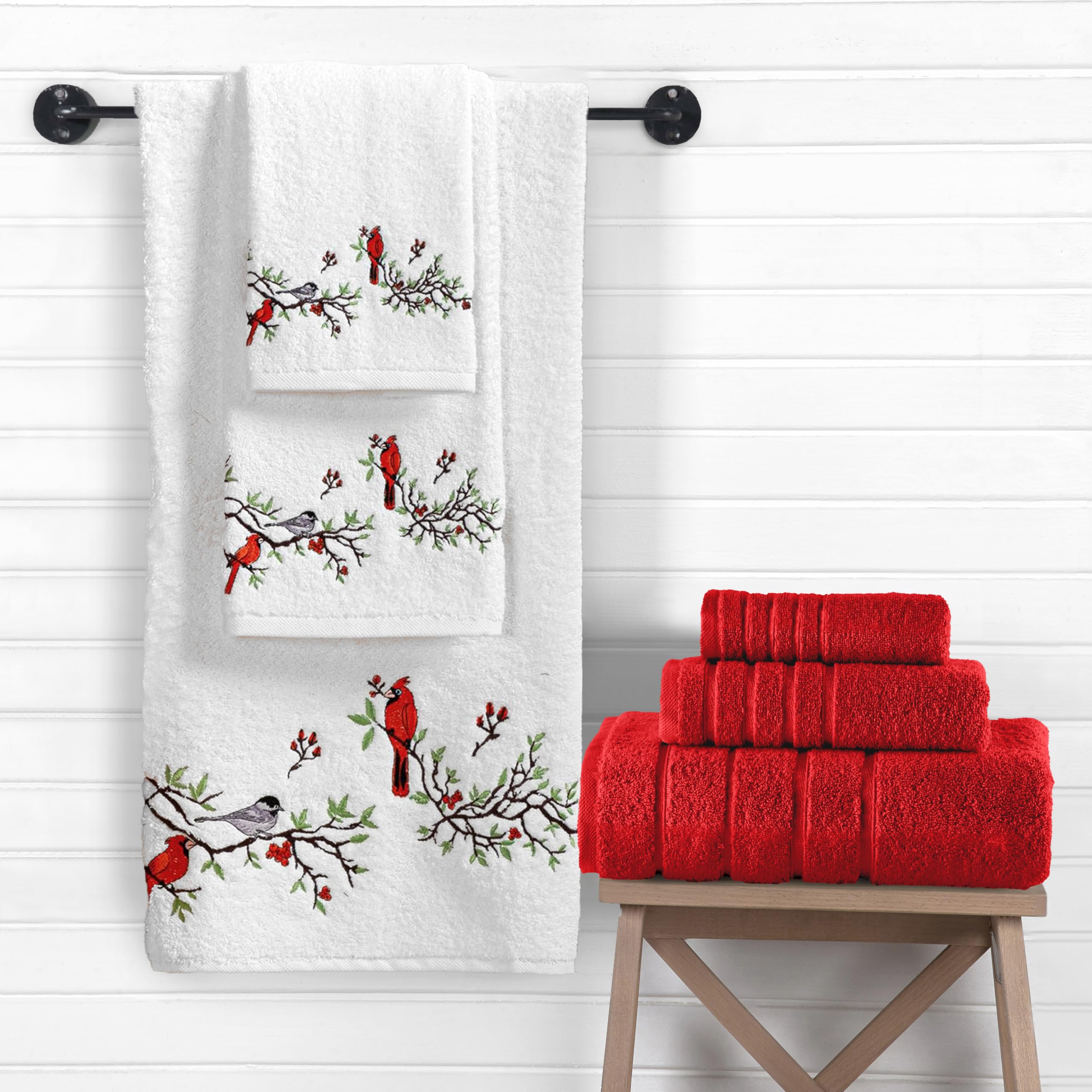 Elegant Comfort Set di 6 asciugamani in cotone di alta qualità, include 2 salviette, 2 asciugamani per le mani e 2 teli da bagno, 100% cotone turco, asciugamani altamente assorbenti e super morbidi,