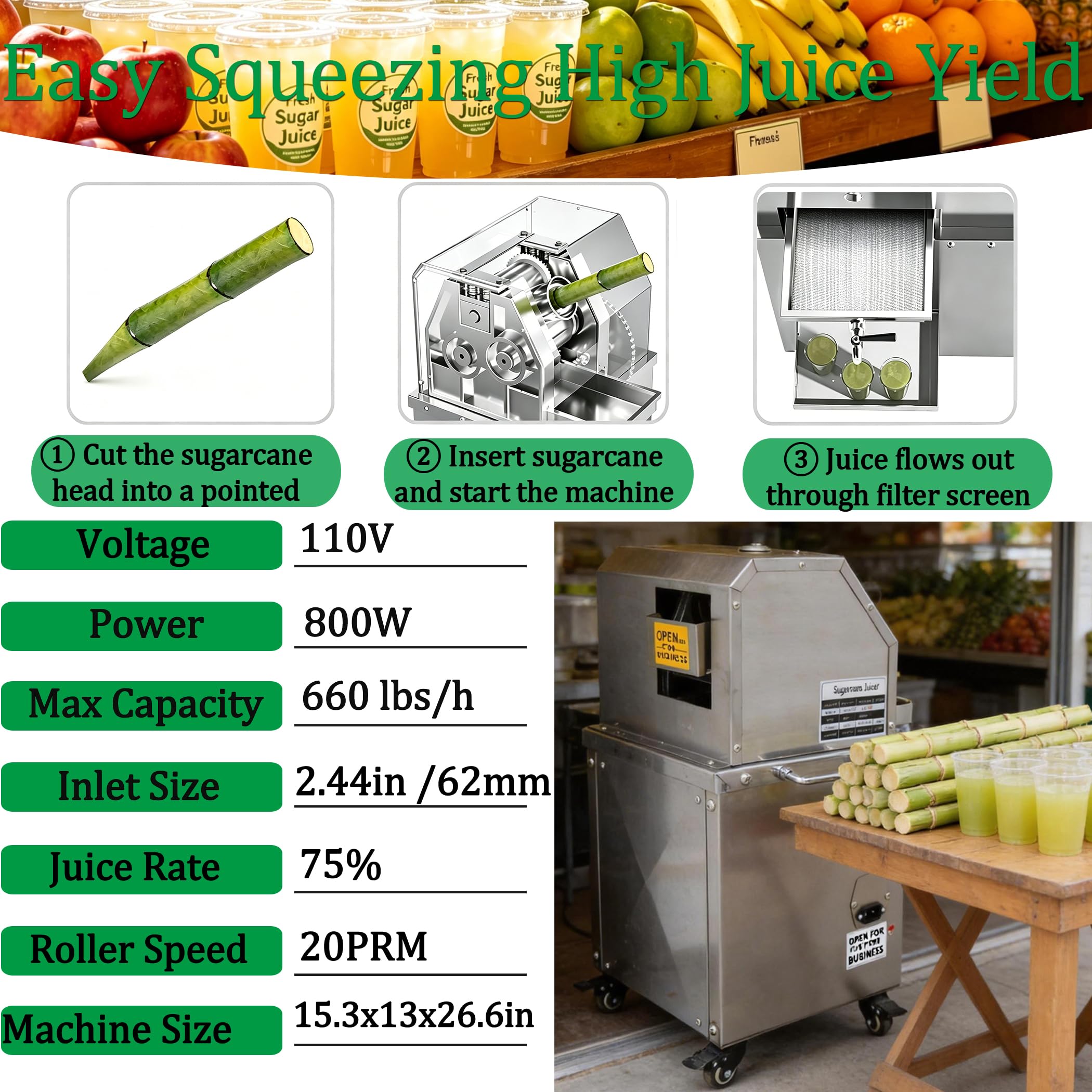 Amazon.com: TECHTONGDA Commercial Electric Sugar Cane Juicer