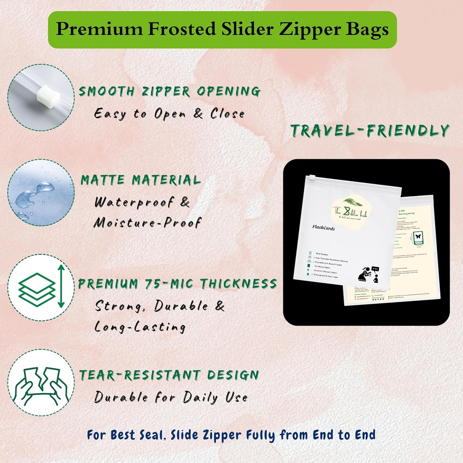 Feelings Flashcards – Non-Tearable Synthetic Learning Cards for Toddlers, Preschool & Kindergarten, Double-Sided Set