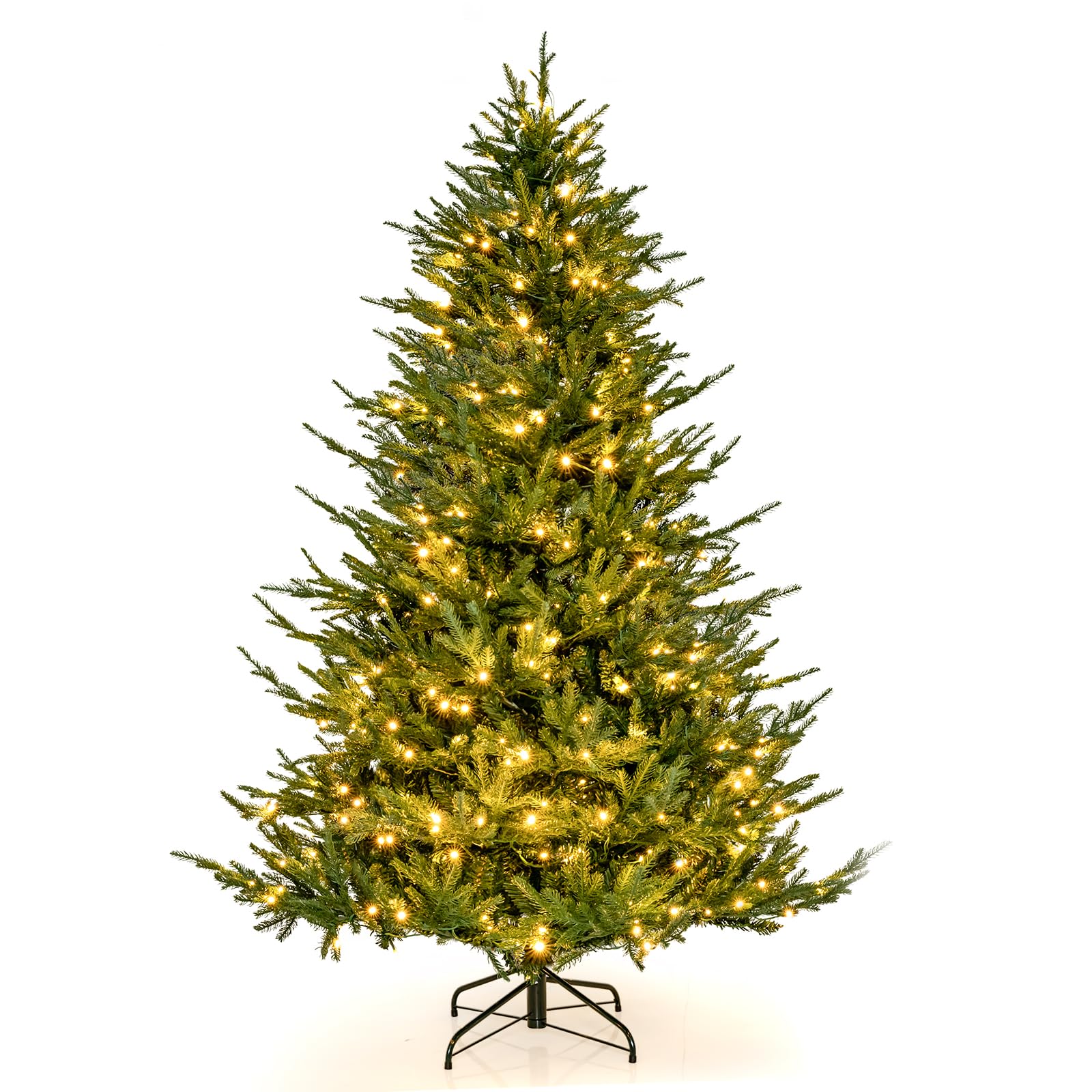 LIFEZEAL Árbol de Navidad con Agujas de Pino, Soporte Metálico
