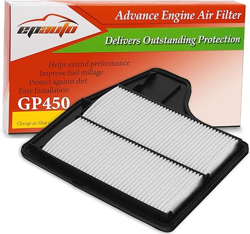 Miniatura 1 de EPAuto GP450 (CA11450) Filtro de aire de motor, repuesto para Nissan Altima L4 Sedan (2013-2018) - Filtro de entrada de aire de panel rígido para