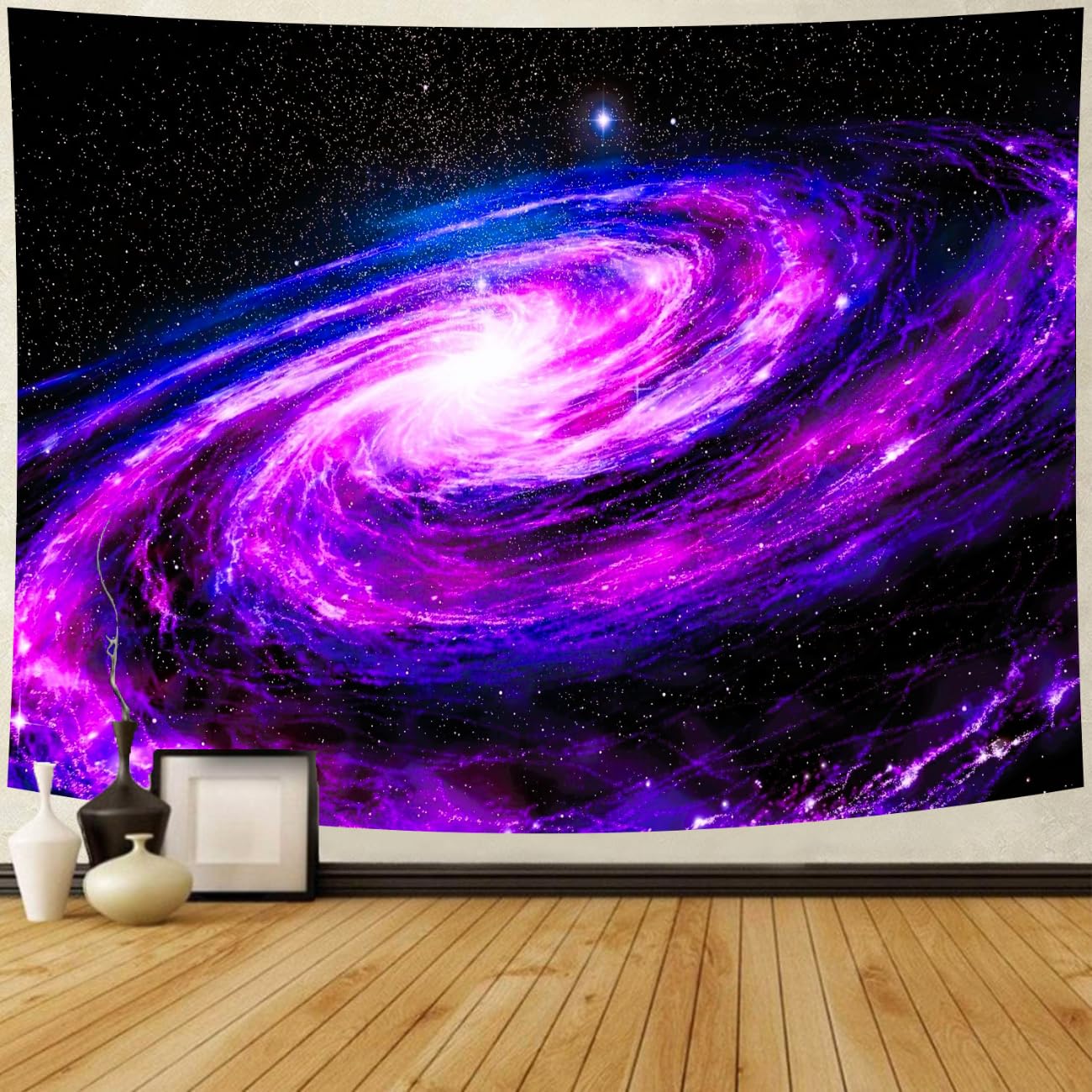 Delur Galaxy Tapestry Universe Planet Starry Sky Wall Hanging Tapestry Cosmic Outer Space Abstract Psychedelic Nebula Headboard for Bedroom Living Room Home Decor (51.2