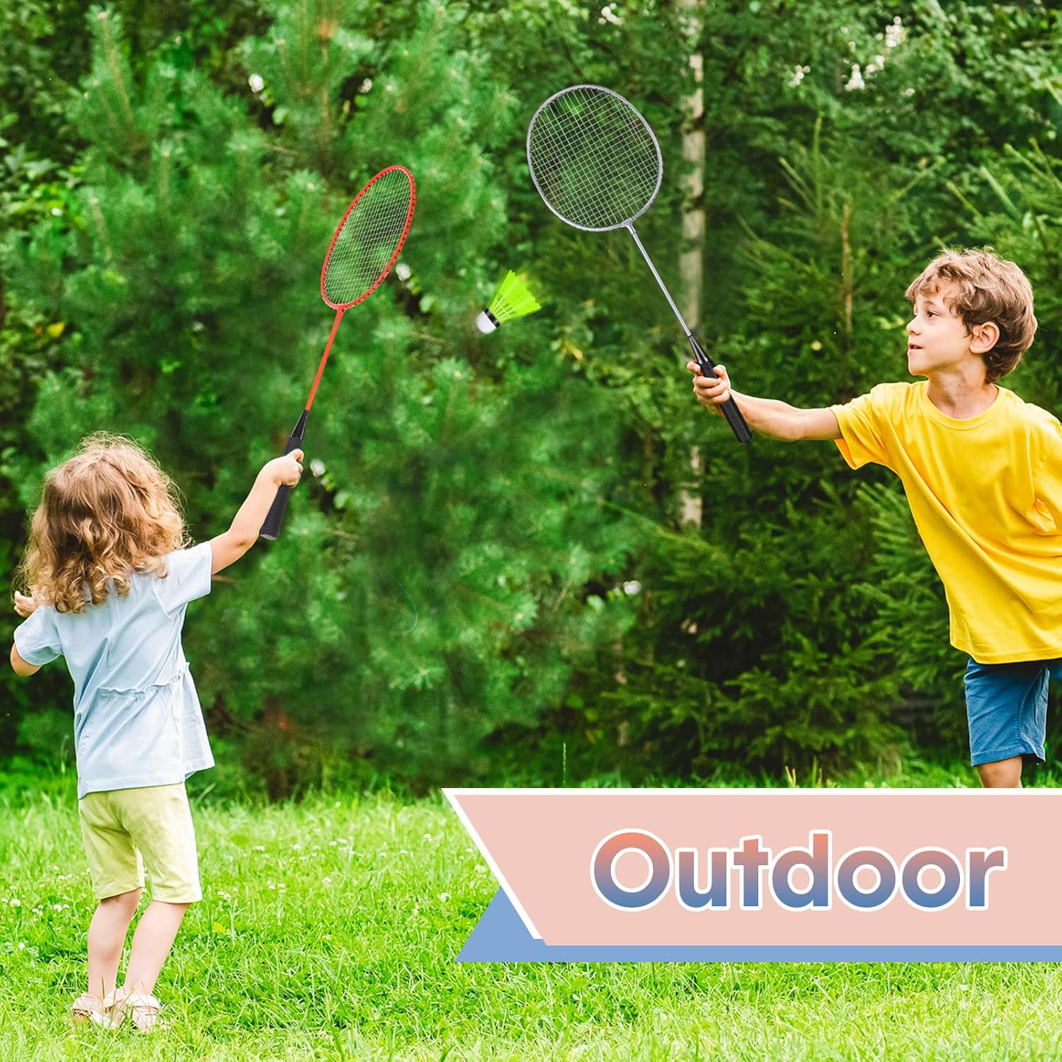 12 Pack Badminton Rackets Set Including Rackets, Nylon Shuttlecocks and Carry Bag for Outdoor Backyard Games Beginners Multicolor image 7 of 7 B0DFC7JPCB