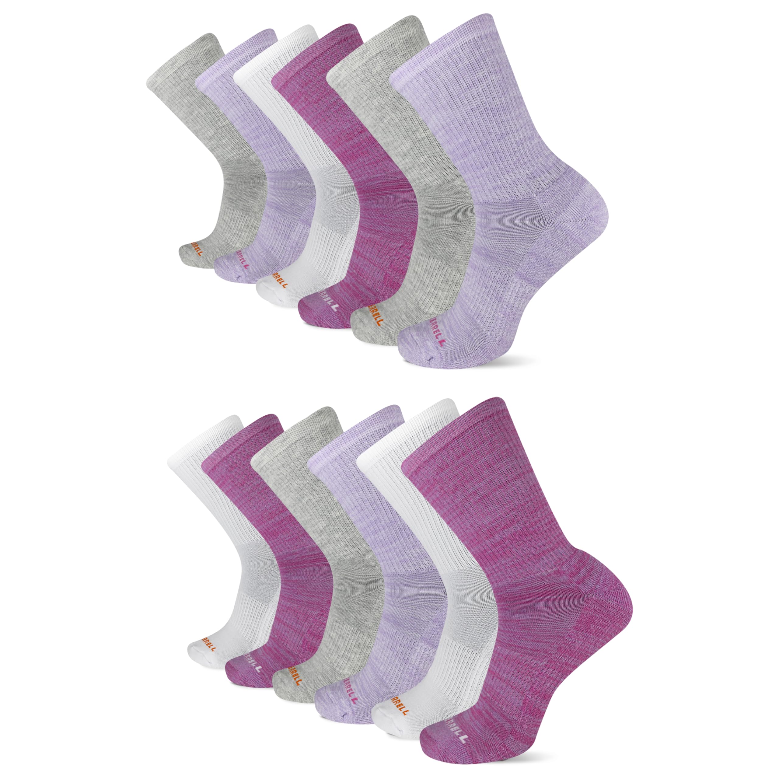 Merrell Unisex Adult Men's and Women's Cushioned Midweight Ankle Socks - 4, 8, 12 Pairs - Moisture Wicking