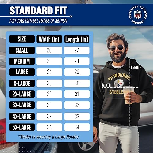 Miniatura 348 de Team Fan Apparel - Sudadera con capucha para adultos de NFL Gameday, mezcla de algodón y vellón de poliéster, abrígate y representa a tu