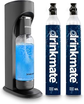Drinkmate OmniFizz Sparkling Beverage Maker, Matte Black